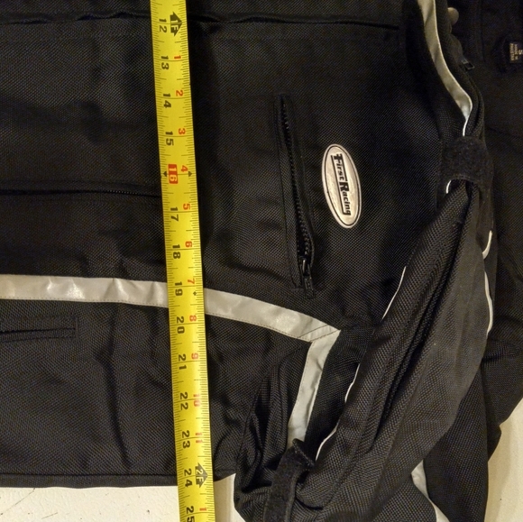 1st Racing Motorcycle Jacket Black, Reflectors, Backpack, Removable Vest Sz Sm - Picture 11 of 13